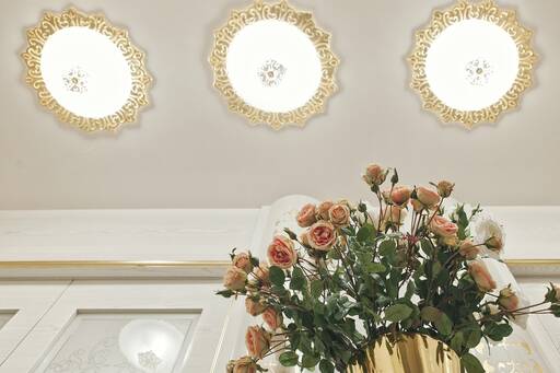 Lidia Bersani / Luxury Interior - Ceiling with lamps - white and golden 