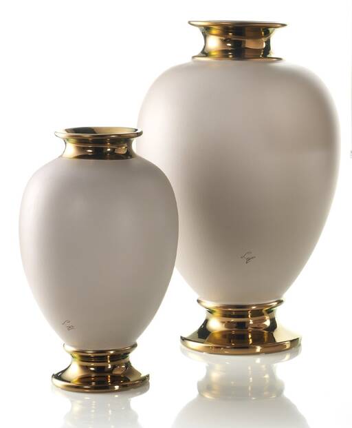 Luxury Bersani Decorations Collection - Vases white and gold