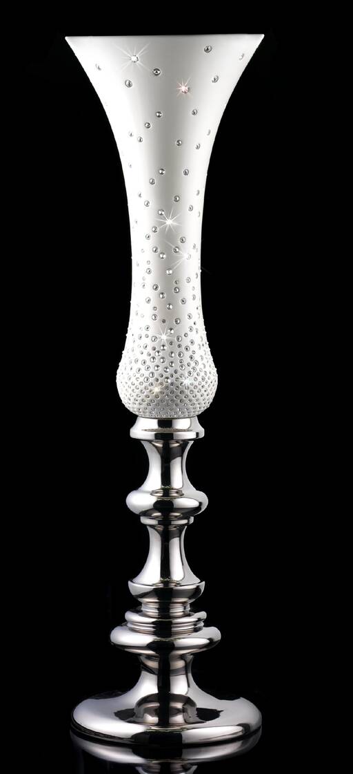 Luxury Bersani Decorations Collection - Vases white with Swarovski Crystal